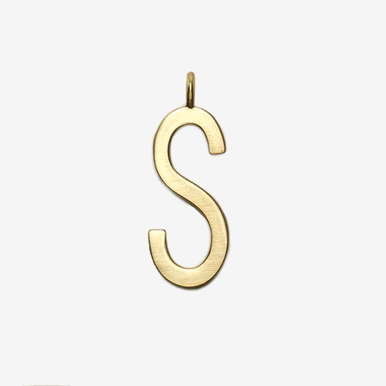 gum charm gold letter